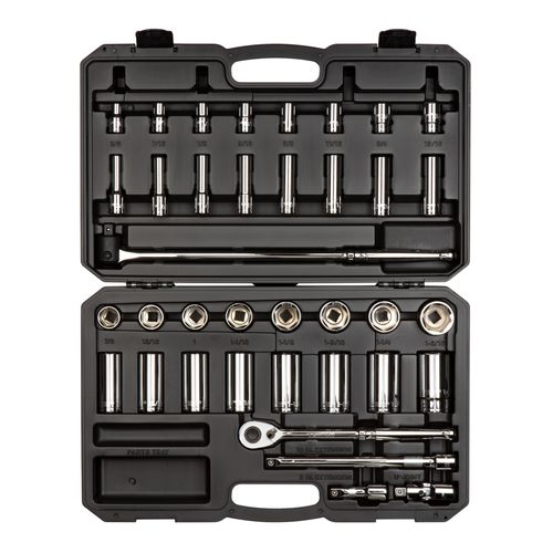 Main product image of 1/2" Drive 6-Point Socket and Ratchet Set, 37-Piece (3/8 - 1-5/16")