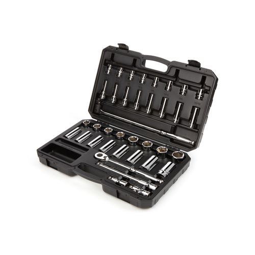 Main product image of 1/2" Drive 6-Point Socket and Ratchet Set, 37-Piece (3/8 - 1-5/16")
