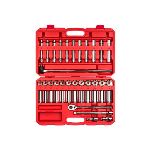 Main product image of 1/2" Drive 6-Point Socket and Ratchet Set, 51-Piece (10-32mm)