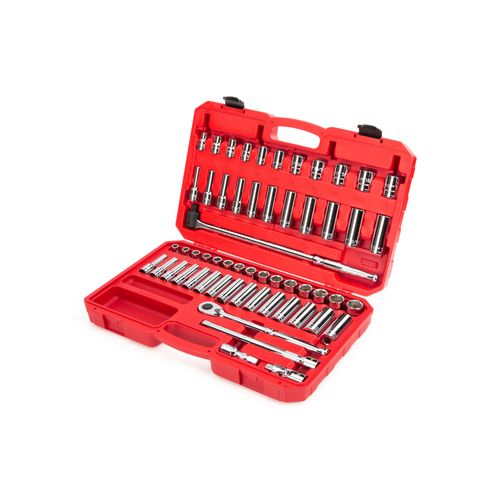 Main product image of 1/2" Drive 6-Point Socket and Ratchet Set, 57-Piece (3/8-1", 10-24mm)