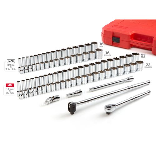 Main product image of 1/2" Drive 6-Point Socket and Ratchet Set, 83-Piece (3/8 - 1-5/16", 10-32mm)