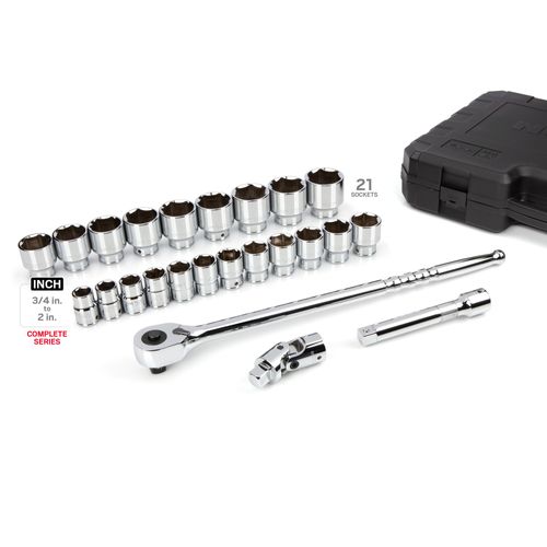 Main product image of 3/4" Drive 6-Point Socket and Ratchet Set, 24-Piece (3/4-2")