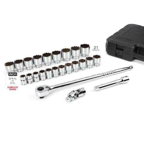 Main product image of 3/4" Drive 12-Point Socket and Ratchet Set, 24-Piece (3/4-2")