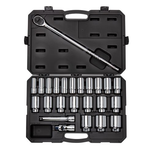 Main product image of 3/4" Drive Deep 6-Point Socket and Ratchet Set, 24-Piece (3/4-2")