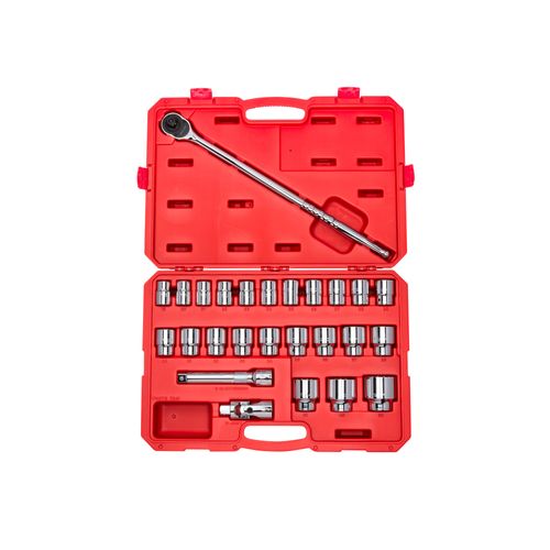 Main product image of 3/4" Drive 12-Point Socket and Ratchet Set, 26-Piece (19-50mm)