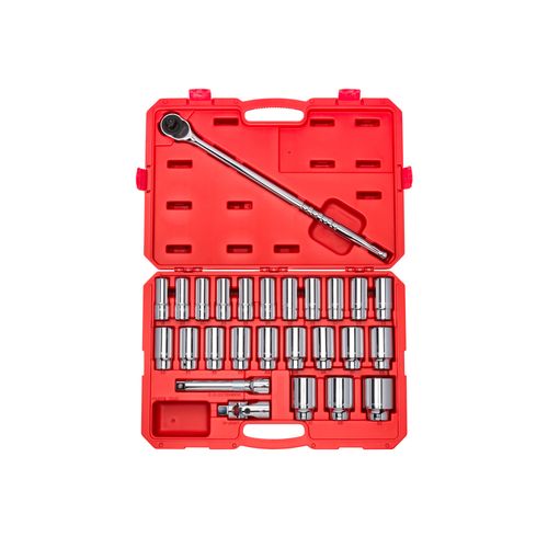 Main product image of 3/4" Drive Deep 6-Point Socket and Ratchet Set, 26-Piece (19-50mm)