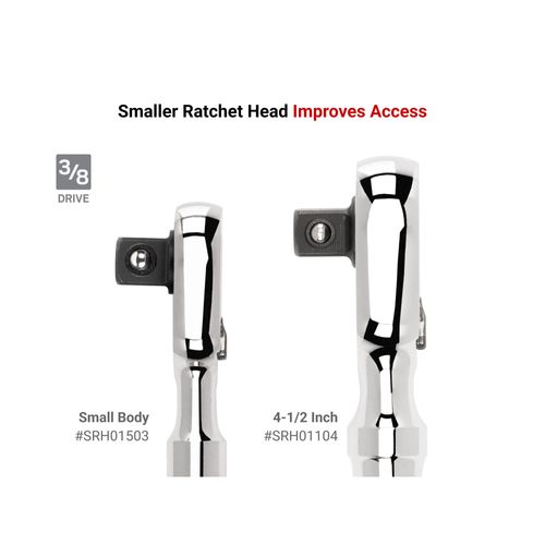 Main product image of 3/8" Drive x 3" Small Body Stubby Ratchet