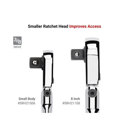 Main product image of 3/8" Drive x 6" Flex Head Small Body Ratchet