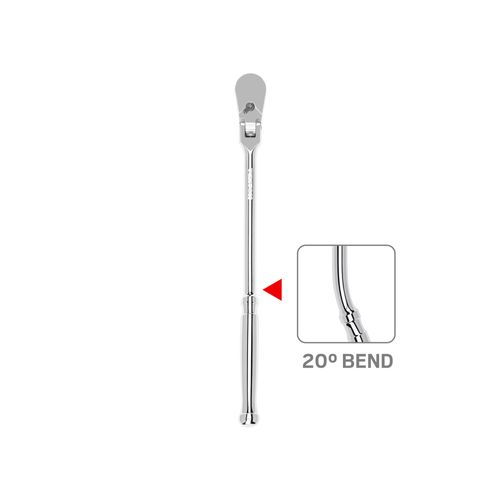 Main product image of 3/8" Drive x 12" Flex Head Bent Handle Long Ratchet