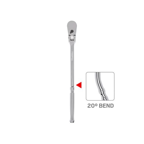 Main product image of 1/2" Drive x 14" Flex Head Bent Handle Long Ratchet