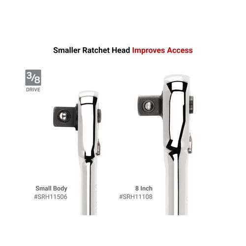 Main product image of 3/8" Drive x 6" Flex Head Quick-Release Small Body Ratchet