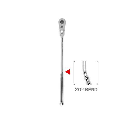 Main product image of 3/8" Drive x 12" Flex Head Quick-Release Bent Handle Long Ratchet