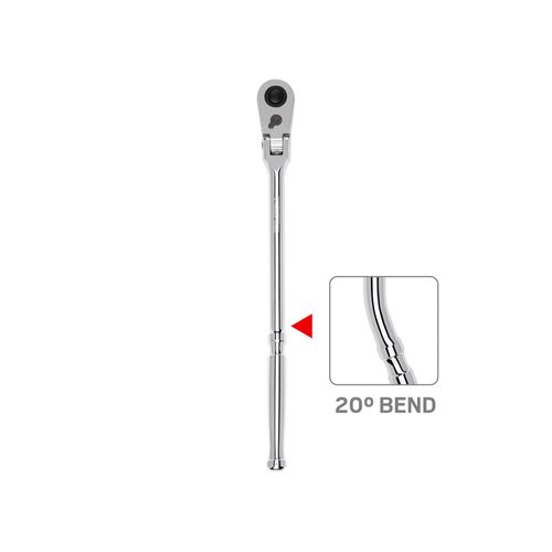Main product image of 1/2" Drive x 14" Flex Head Quick-Release Bent Handle Long Ratchet