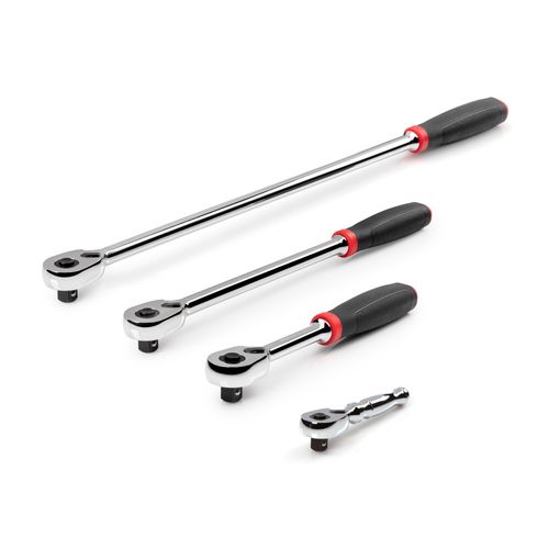 Main product image of 3/8" Drive Quick-Release Comfort Grip Ratchet Set, 4-Piece (4-1/2, 8, 12, 18")