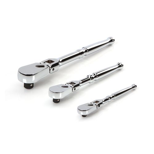 Main product image of 1/4, 3/8, 1/2" Drive Flex Head Ratchet Set, 3-Piece (6, 8, 10-1/2")