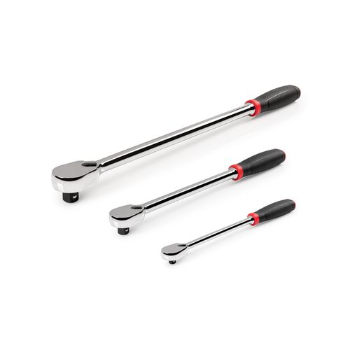 Main product image of 1/4, 3/8, 1/2" Drive Comfort Grip Long Ratchet Set, 3-Piece (9, 12, 18")