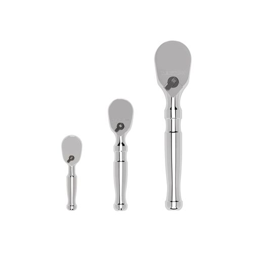Main product image of 1/4", 3/8", 1/2" Drive Non-Quick-Release Stubby Ratchet Set, 3-Piece (3", 4"-1/2", 6")