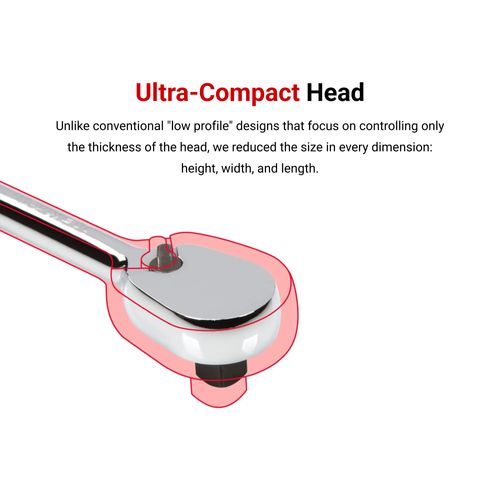 Main product image of 1/4", 3/8", 1/2" Drive Non-Quick-Release Stubby Ratchet Set, 3-Piece (3", 4"-1/2", 6")