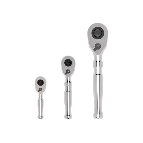 Main product image of 1/4", 3/8", 1/2" Drive Quick-Release Stubby Ratchet Set, 3-Piece (3", 4"-1/2", 6")