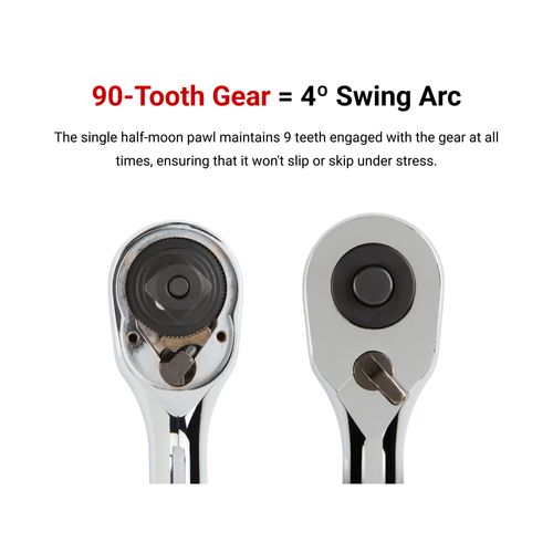Main product image of 1/4", 3/8", 1/2" Drive Quick-Release Stubby Ratchet Set, 3-Piece (3", 4"-1/2", 6")