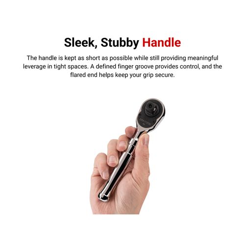 Main product image of 1/4", 3/8", 1/2" Drive Quick-Release Stubby Ratchet Set, 3-Piece (3", 4"-1/2", 6")