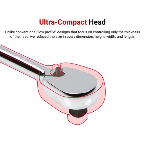 Main product image of 3/8, 1/2" Drive Flex Head Bent Handle Long Ratchet Set, 2-Piece (12, 14")