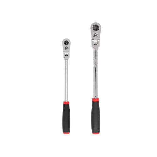 Main product image of 3/8, 1/2" Drive Flex Head Quick-Release Comfort Grip Long Ratchet Set, 2-Piece (12, 14")