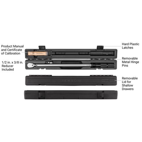 Main product image of 1/2" Drive 90-Tooth Dual-Direction Micrometer Torque Wrench (40 - 300 ft-lb)