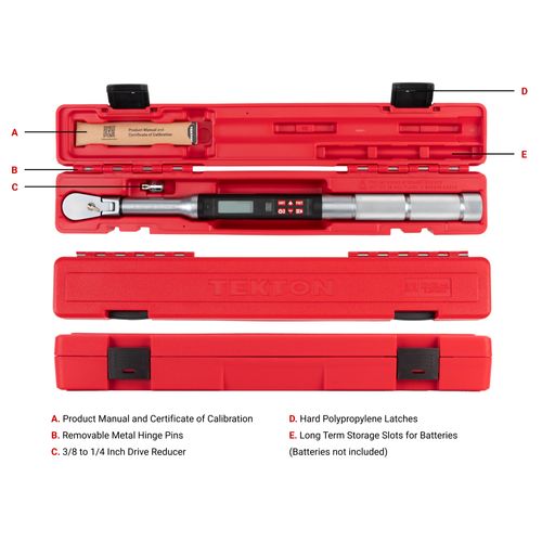 Main product image of 3/8" Drive 90-Tooth Flex Head Dual-Direction Electronic Torque Wrench (10 - 100 ft-lb)