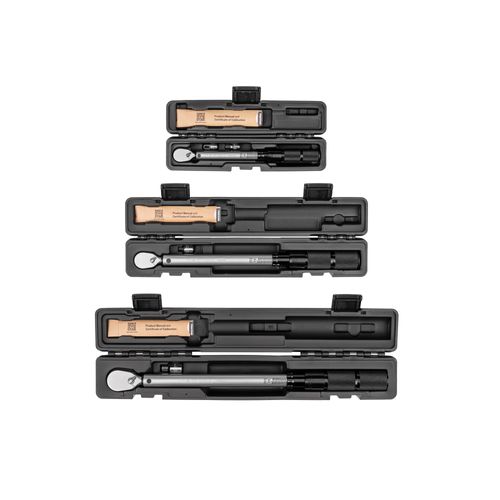 Main product image of 1/4", 3/8", 1/2" Drive 90-Tooth Dual-Direction Micrometer Torque Wrench Set, 3-Piece (20 in-lb - 200 ft-lb)