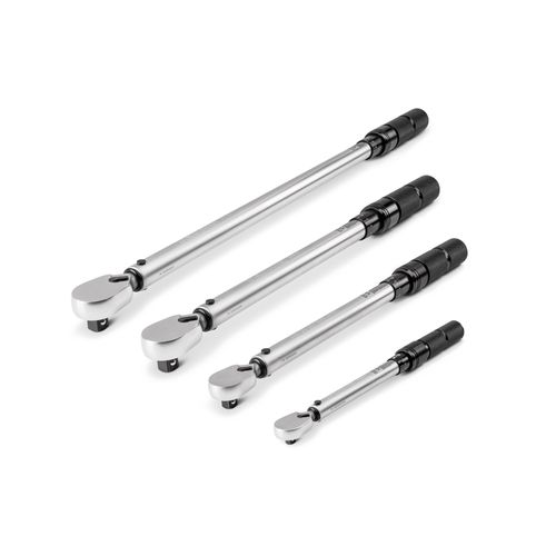 Main product image of 1/4", 3/8", 1/2" Drive 90-Tooth Dual-Direction Micrometer Torque Wrench Set (4-Piece)