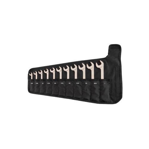 Main product image of Angle Head Open End Wrench Set with Pouch, 11-Piece (3/8-1")