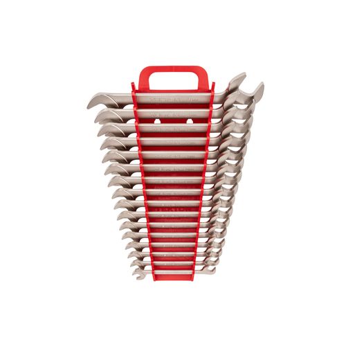 Main product image of Angle Head Open End Wrench Set with Holder, 16-Piece (10-27mm)