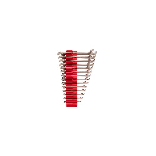 Main product image of Angle Head Open End Wrench Set with Modular Wrench Organizer, 14-Piece (6-19mm)