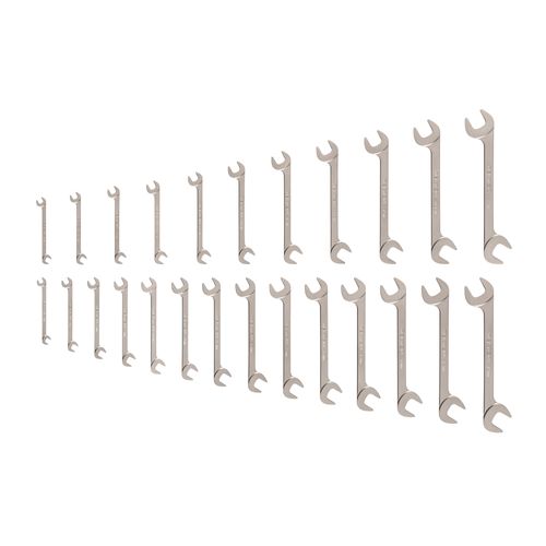 Main product image of Angle Head Open End Wrench Set, 25-Piece (1/4-3/4", 6-19mm)