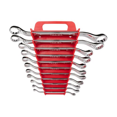 Main product image of 45-Degree Offset Box End Wrench Set with Holder, 11-Piece (6-32mm)