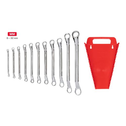 Main product image of 45-Degree Offset Box End Wrench Set with Holder, 11-Piece (6-32mm)