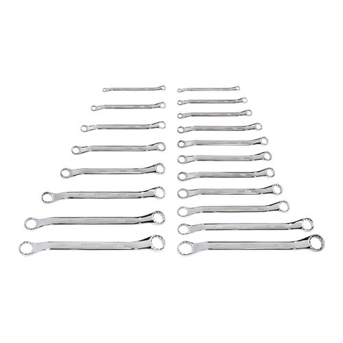 Main product image of 45-Degree Offset Box End Wrench Set, 19-Piece (1/4 - 1-1/4", 6 - 32mm)