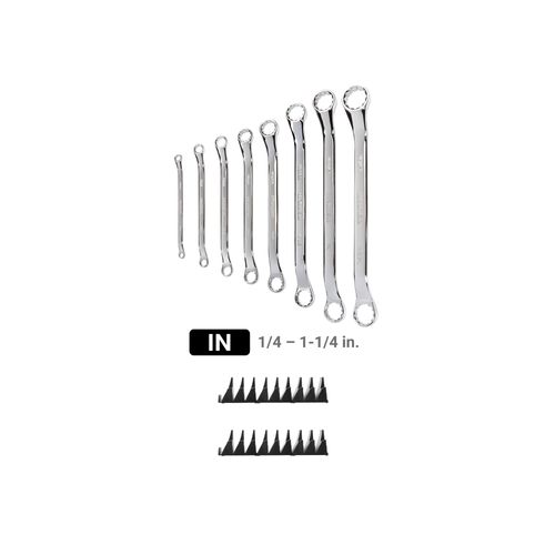 Main product image of 45-Degree Offset Box End Wrench Set with Modular Wrench Organizer, 8-Piece (1/4 - 1-1/4")