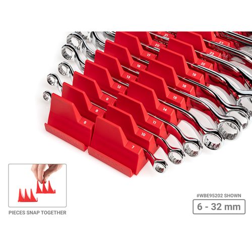 Main product image of 45-Degree Offset Box End Wrench Set with Modular Wrench Organizer, 11-Piece (6-32mm)