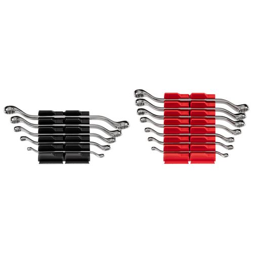 Main product image of 45-Degree Offset Box End Wrench Set with Modular Wrench Organizer, 12-Piece (1/4-13/16", 6-19mm)