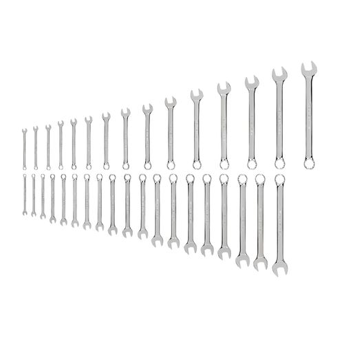 Main product image of Combination Wrench Set, 34-Piece (1/4 - 1", 6 - 24mm)