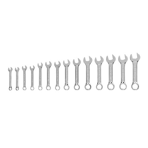 Main product image of Stubby Combination Wrench Set, 14-Piece (6 - 19mm)