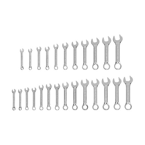 Main product image of Stubby Combination Wrench Set, 25-Piece (1/4 - 3/4", 6 - 19mm)