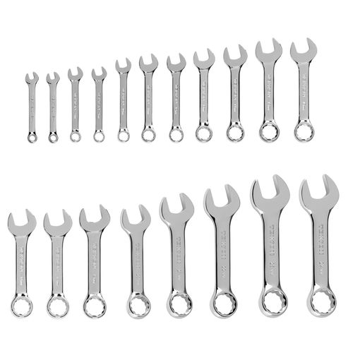 Main product image of Stubby Combination Wrench Set, 19-Piece (6 - 24mm)