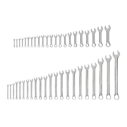 Main product image of Stubby and Standard Length Combination Wrench Set, 44-Piece (6 - 32mm, Common Sizes)