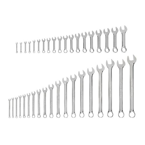Main product image of Stubby and Standard Length Combination Wrench Set, 38-Piece (1/4"- 1-1/4")