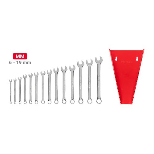 Main product image of Combination Wrench Set with Rack, 14-Piece (6 - 19mm)