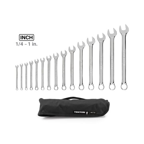 Main product image of Combination Wrench Set with Pouch, 15-Piece (1/4 - 1")