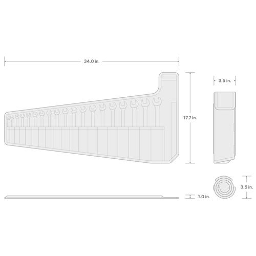 Main product image of Combination Wrench Set with Pouch, 19-Piece (6 - 24mm)